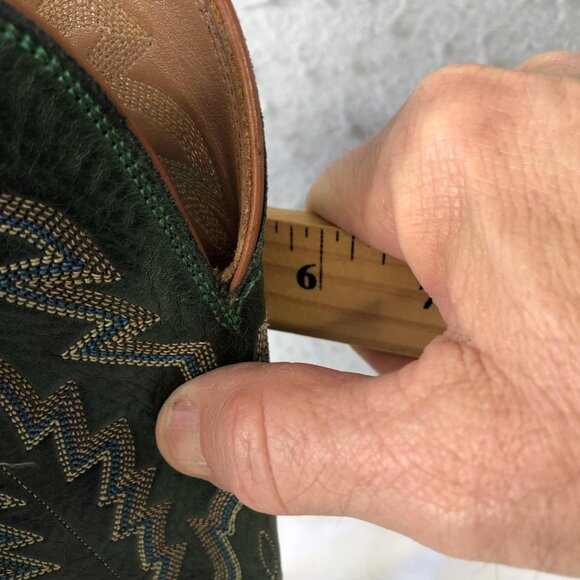 Lucchese 1883 Boots Womens Size 6.5 Brown Green Leather Western Cowboy Cowgirl - Picture 6 of 16